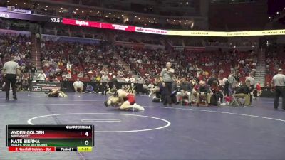 3A-126 lbs Quarterfinal - Ayden Golden, North Scott vs Nate Bierma, Valley, West Des Moines