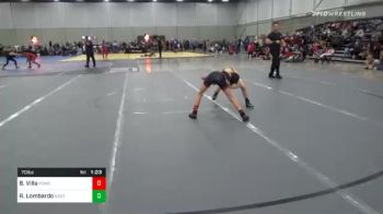 70 lbs Semifinal - Brody Villa, Pomona Elite vs Rocco Lombardo, East Coast Bandits
