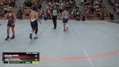 105 lbs Semifinal - Jase McNamara, Zumbrota-Mazeppa Cougars vs Holden Baker, Team Valley