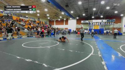 165 lbs Quarterfinal - Angel Martinez, Alemany vs Caesar Navarro, Agoura