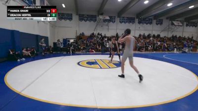 142 lbs Cons. Round 3 - Hamza Ghani, Sobrato vs Deacon Hertel, Clovis North