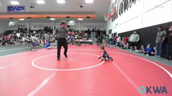 43 lbs Round Of 16 - Weston Wells, Berryhill Wrestling Club vs Cannon Adams, Hilldale Youth Wrestling Club