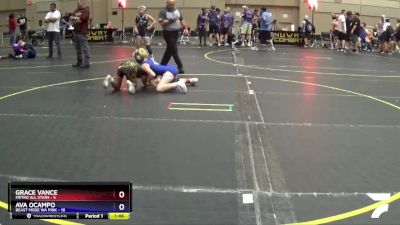 86 lbs Placement Matches (8 Team) - Ava Ocampo, Beast Mode WA Pink vs Grace Vance, Metro All Stars