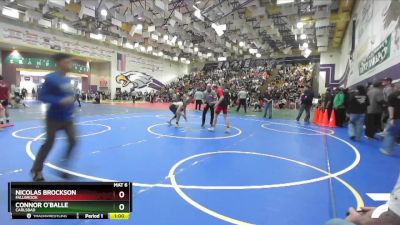 126 Boys Cons. Round 5 - Nicolas Brockson, Fallbrook vs Connor O`Balle, Carlsbad