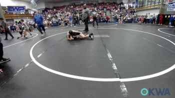 70 lbs Round Of 16 - Braxton Elwell, Mustang Bronco Wrestling Club vs Jaxson Williams, Tecumseh Youth Wrestling