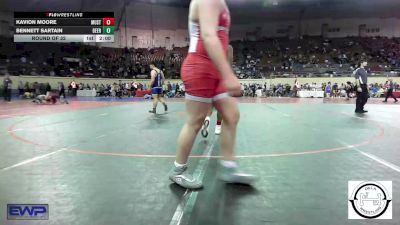 200 lbs Round Of 32 - Kavion Moore, Mustang Middle School vs Bennett Sartain, Deer Creek Wrestling