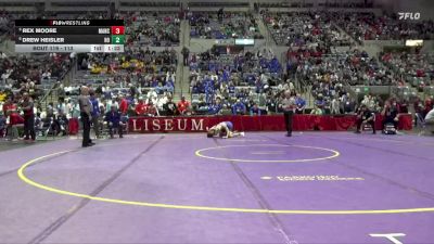 113 lbs Quarterfinal - Rex Moore, Manchester vs Drew Heisler, Homestead