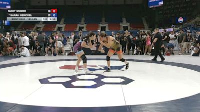 155 lbs Cons. Semis - Mary Snider, California vs Sarah Henckel, Connecticut