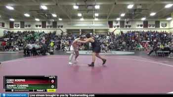220 lbs Cons. Round 1 - Danny Cushing, Tinley Park (Andrew) vs Cody Koepke, Denver