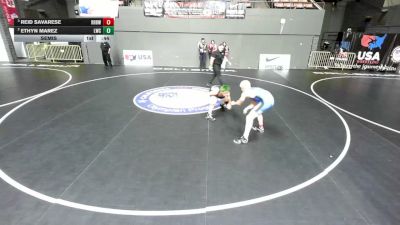 132 lbs Semis - Reid Savarese, RBWC (Rancho Bernardo Wrestling Club) vs Ethyn Marez, Legacy Wrestling Center