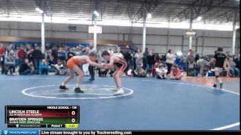 126 lbs Quarterfinal - Lincoln Steele, All In Wrestling Academy vs Brayden Spriggs, Glenns Ferry Wrestling