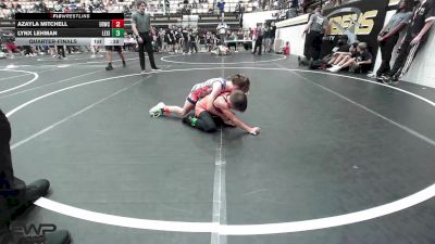 58 lbs Quarterfinal - Azayla Mitchell, El Reno Wrestling Club vs Lynx Lehman, Lexington Wrestling Club