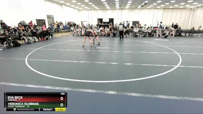 136 lbs Round 5 (6 Team) - Eva Beck, Minooka vs Veronica Klobnak, Joliet Township
