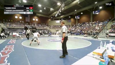2A 165 lbs Quarterfinal - Kasen Crum, Duchesne vs Porter Leatherwood, Gunnison Valley