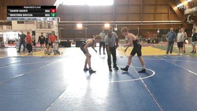 125 lbs 3rd Place - Dante Giusti, Doughboy Wrestling Club vs Brayden Boccia, Doughboy Wrestling Club