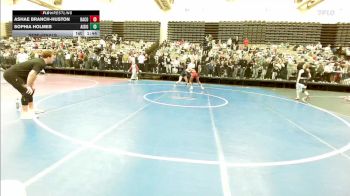 123 lbs Semifinal - Ashae Branch-Huston, Bacon Barbell Club vs Sophia Holmes, All I See Is Gold Academy