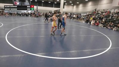 126 lbs 7th Place Match - Elijah Scriven, Bad Karma Wrestling Club vs Brody Gossen, Berge Elite Wrestling Academy