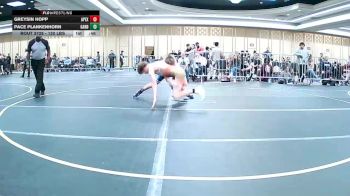120 lbs Consi Of 8 #1 - Greysin Hopp, Apex - Michigan vs Pace Plankenhorn, Garden City HS