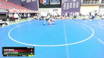 144 lbs Semifinal - Dorian Olivarez, Texas vs Alex Braun, MN Elite Wrestling Club