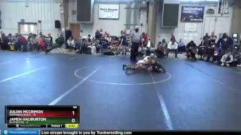64 lbs Round 4 (8 Team) - Julian McCrimon, Warhawks Black vs Jamen Haliburton, 84 Athletes