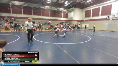 105 lbs Round 2 - Derek Gibson, Fremont Wrestling Club vs Boone Staheli, Bear River Jr High Wrestling C