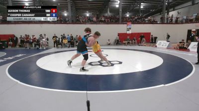 125 kg Champ. Rd Of 64 - Jaxson Thomas, Tiger Den Wrestling Club vs Cooper Caraway, Ranger Wrestling Club