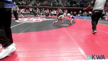 40 lbs Semifinal - Rush Wilson, Barnsdall Youth Wrestling vs Rhett Justice, Pryor Tigers