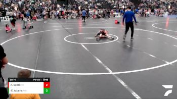 68-74 lbs Quarterfinal - Edyn Adams, Fillmore Central vs Amelia Sadd, 2TG