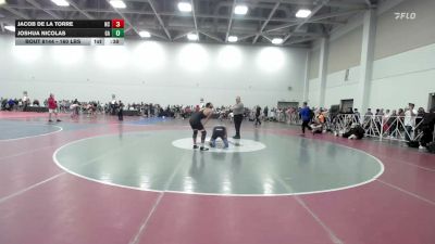 160 lbs Consi Of 64 #2 - Jacob De La Torre, NC vs Joshua Nicolas, GA