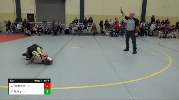 105 lbs Round 4 - Kolten Bollig, Evansville Wrestling Club vs Corbyn Holdeman, Crass Trained Wrestling