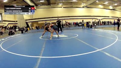 110 lbs 3rd Place Match - Liliana Greenfield, Indiana Tech University vs Lexi Doerflinger, Hiram College