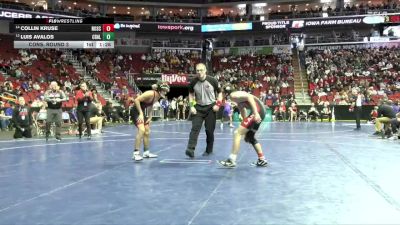 3A-132 lbs Cons. Round 3 - Collin Kruse, North Scott vs Luis Avalos, Council Bluffs Abraham Lincoln