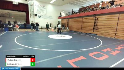 106 lbs Quarterfinal - Arman Sandhu, Kentwood vs Kealiiahonui Ohumukini, Kentridge