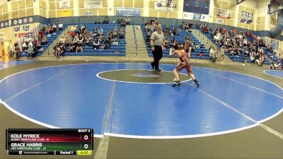 63 lbs Round 1 (8 Team) - Grace Harris, Leo Wrestling Club vs Kole Myrick, Husky Wrestling Club