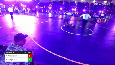 109 lbs Round Of 16 - Kate Krause, Southern Iowa Outlaws vs Angel Griego, Stampede WC
