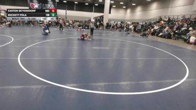 70 lbs Cons. Rd Of 32 - Easton Beyersdorf, Waupaca Wrestling Club vs Beckett Pola, The Best Wrestler