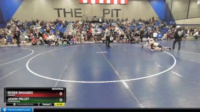 88 lbs Semifinal - Jaxon Millet, Timpanogas vs Ryder Rhoades, Uintah