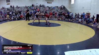 108 lbs Quarterfinal - Jonathan Nordyke Jr., Region Wrestling Academy vs Adam Via, Contenders Wrestling Academy