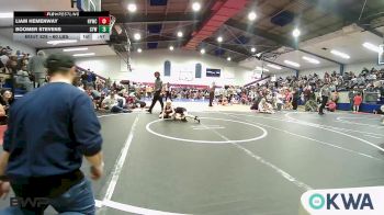 60 lbs Quarterfinal - Liam Hemenway, Hilldale Youth Wrestling Club vs Boomer Stevens, Coweta Tiger Wrestling