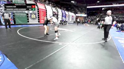 120 Class 2 lbs Cons. Round 3 - Jennifer Lopez-alvarado, North Kansas City vs Dakota Nix, Waynesville
