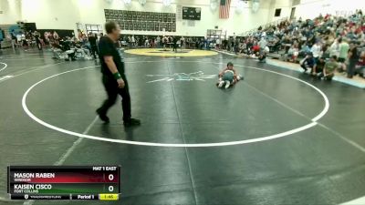 113-118 lbs Round 1 - Kaisen Cisco, Fort Collins vs Mason Raben, Windsor