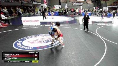 115 lbs Cons. Round 1 - Austin Desai, California vs Melissa Acosta, California