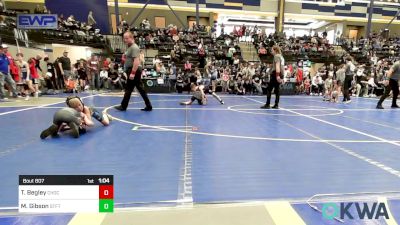 52 lbs Semifinal - Tyde Begley, Choctaw Ironman Youth Wrestling vs Myles Gibson, Standfast
