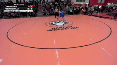 190 lbs Champ. Round 3 - James Koulis, Joliet (WEST) vs Colton Zvonar, Frankfort (LINCOLN-WAY EAST)
