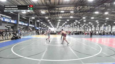 220 lbs Consi Of 16 #1 - Caden Parrson, AR vs William Francis, RI