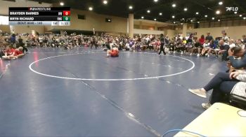 140 lbs Semifinal - Brayden Barnes, Woodland Wrestling vs Bryn Richard, Rayne Wrestling Club