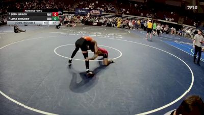 D 1 132 lbs Cons. Round 4 - Luke Brickey, Catholic - B.R. vs Seth Grady, Fontainebleau