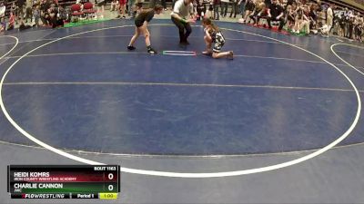 76 lbs Cons. Round 2 - Charlie Cannon, JWC vs Heidi Komrs, Iron County Wrestling Academy