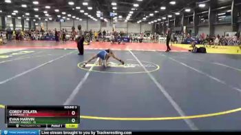 92 lbs Round 3 - Evan Marvin, Midwest Maniacs vs Cordy Zolata, VA Hammers
