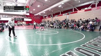 110 lbs 5th Place Match - Lyla Tillman, American vs Diana Zarco, Livermore